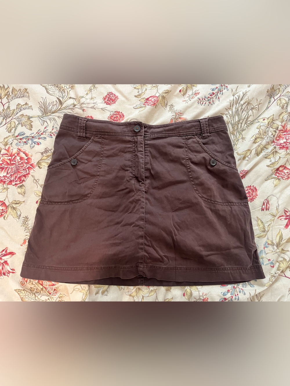 Brown fall mini / knee length skort